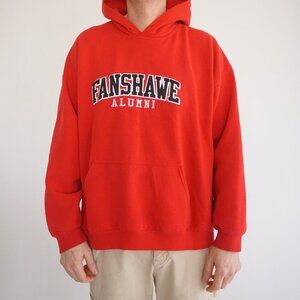 Vintage Dubwear Fanshawe College Alumni Collegiate Red Hoodie Sweatshirt XL